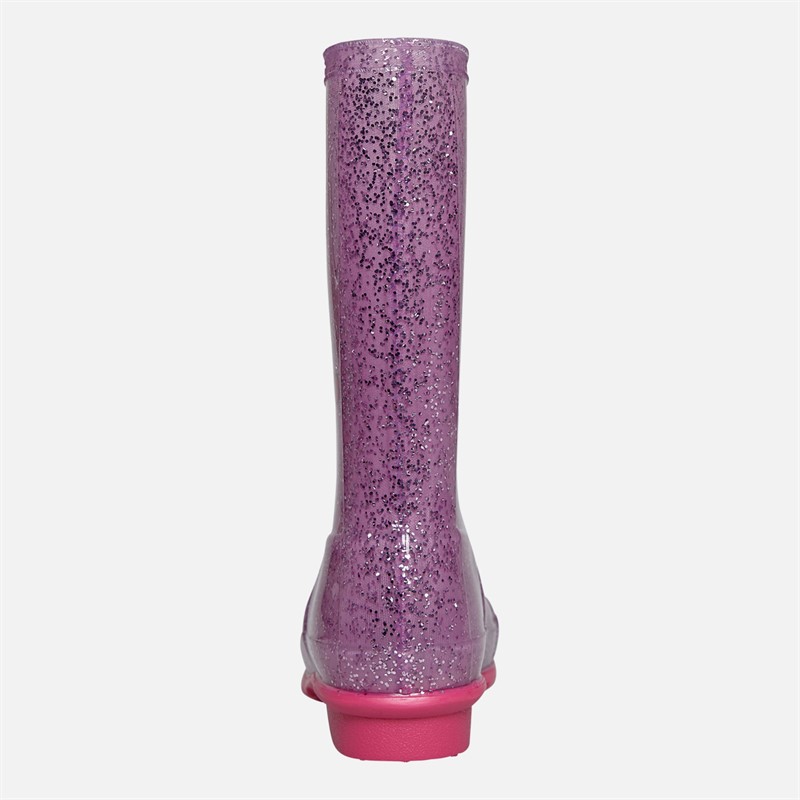 Pineapple Girls Glitter Wellies Lilac