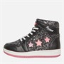 Pineapple Junior Girls Star Hi Top Trainers Black