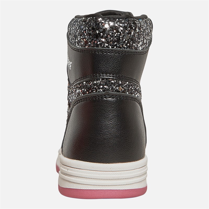 Pineapple Junior Girls Star Hi Top Trainers Black