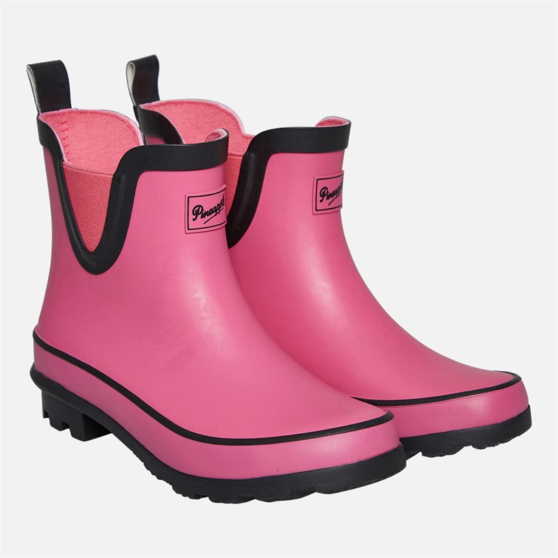 Pineapple Girls Chelsea Boot Wellies Fuschia/Black