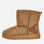 Pineapple Junior Girls Star Huggy Boots Chestnut