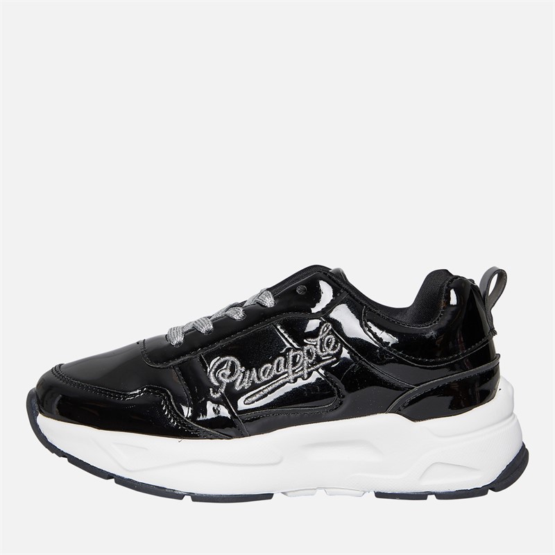 Pineapple Junior Girls Chunky Trainers Black/Patent