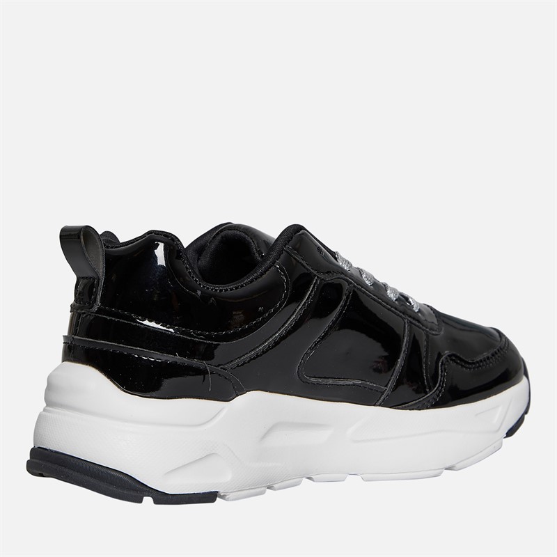 Pineapple Junior Girls Chunky Trainers Black/Patent