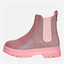 Pineapple Junior Girls Glitter Chelsea Boots Pink Fuschia Glitter