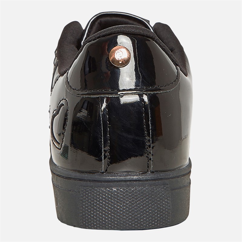 Pineapple Junior Girls Heart Cup Sole Trainers Black Patent