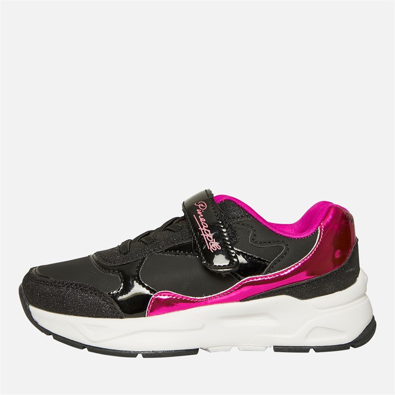 Pineapple Girls Chunky Trainers Black/Pink
