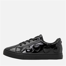 Pineapple Junior Girls Toni Hearts Trainers Black Patent