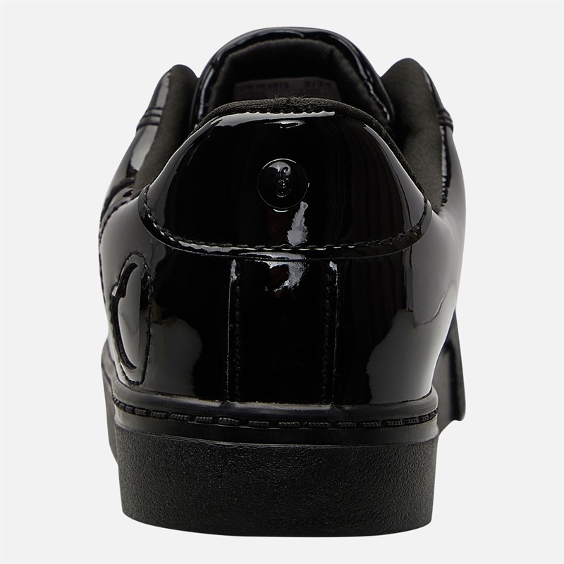 Pineapple Junior Girls Toni Hearts Trainers Black Patent