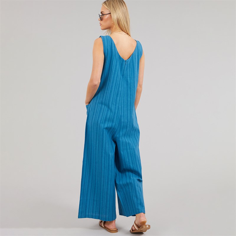 Native Youth Womens Lillee Oversized Jumpsuit Blue