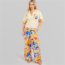 Native Youth Womens Patch Pocket Co-Ord Set Cream/Multi