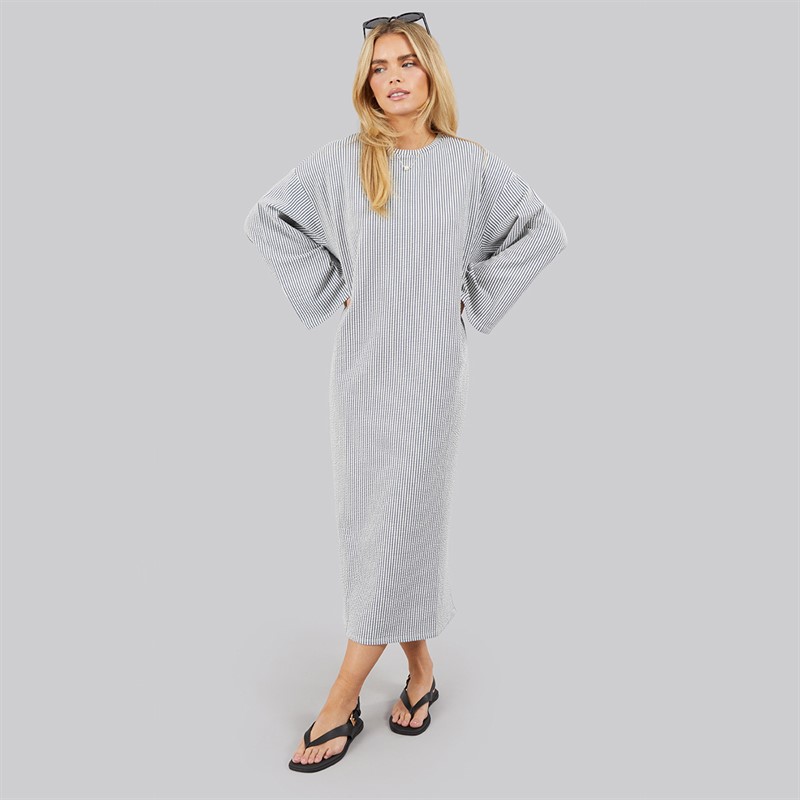 Native Youth Womens Belle Oversized Midi Dress Blue