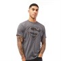 DC Comics Mens Mono Superman T-Shirt Dark Heather