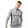 OKAMI Sport Mens Furnace 1/4 Zip Training Top Light Grey Spacedye