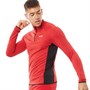 OKAMI Sport Mens Furnace 1/4 Zip Training Top Red Spacedye