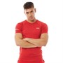 OKAMI Sport Mens Limit Short Sleeve Poly Training Top Red Spacedye