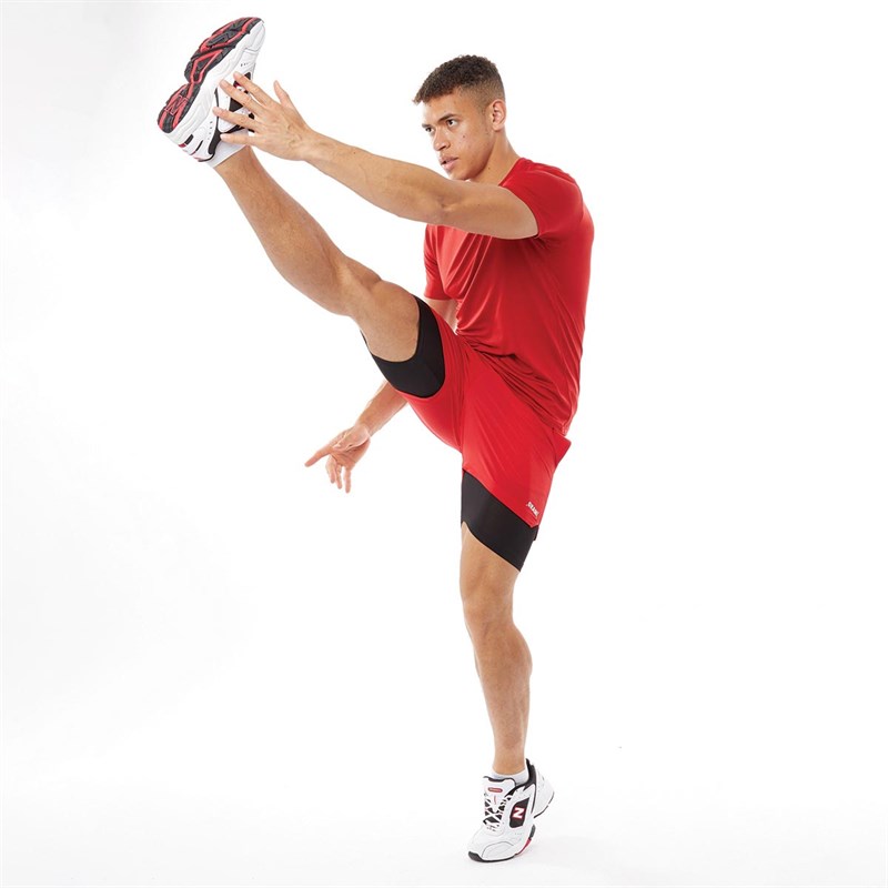 OKAMI Sport Mens Summit 7 Inch 2 In 1 Training Shorts Red