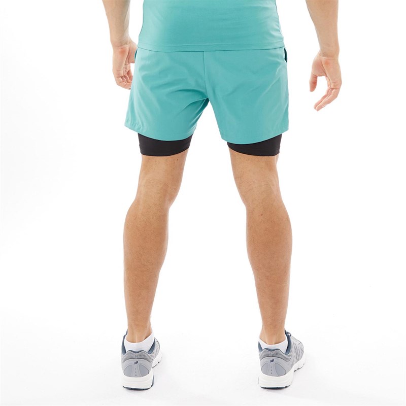 Buy OKAMI Sport Mens Summit 7 Inch 2 In 1 Training Shorts Teal