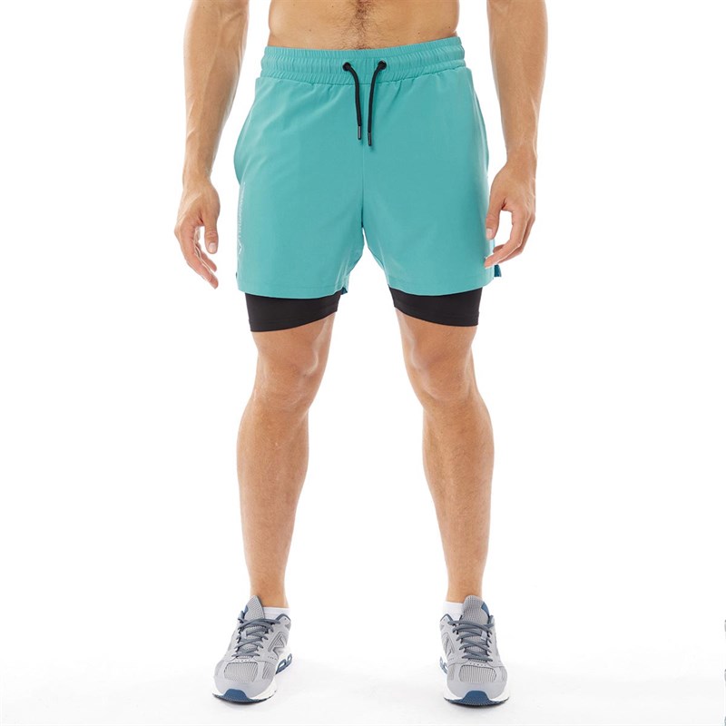 OKAMI Sport Mens Summit 7 Inch 2 In 1 Training Shorts Teal