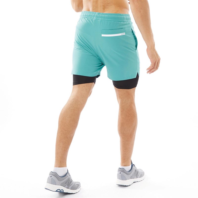 Buy OKAMI Sport Mens Summit 7 Inch 2 In 1 Training Shorts Teal