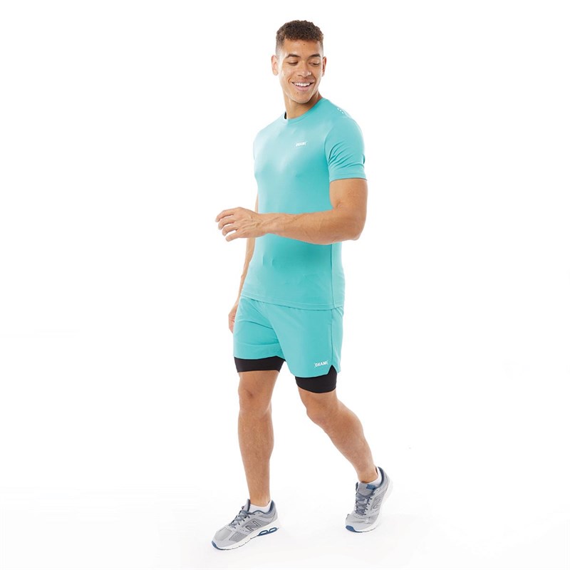 OKAMI Sport Mens Legacy Short Sleeve Poly Training Top Teal