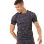 OKAMI Sport Mens Throne Short Sleeve Poly Training Top Black Camo