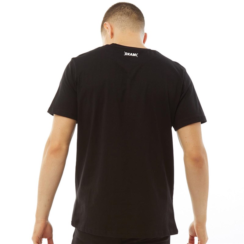 OKAMI Sport Mens Court Essential T-Shirt Black