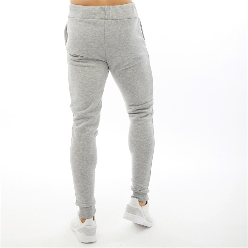 OKAMI Sport Mens Court Essential Fleece Joggers Grey Marl