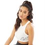 COMMON PLACE Womens Cropped Racer Back Vest White