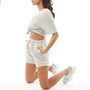 COMMON PLACE Shorts Signature Racer Femme Gris Clair Chiné