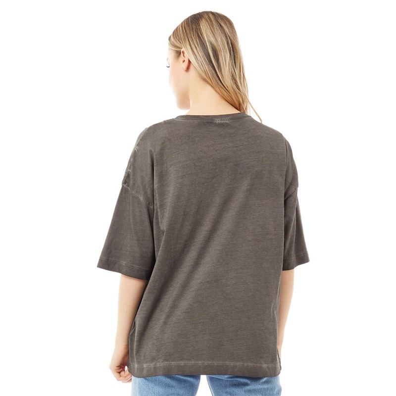 Pink Floyd Hauts Décontractés NYC Dark Side Oversized Femme Gris Chiné