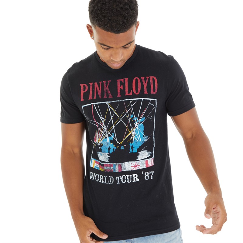 Pink Floyd Mens World Tour T-shirt Black