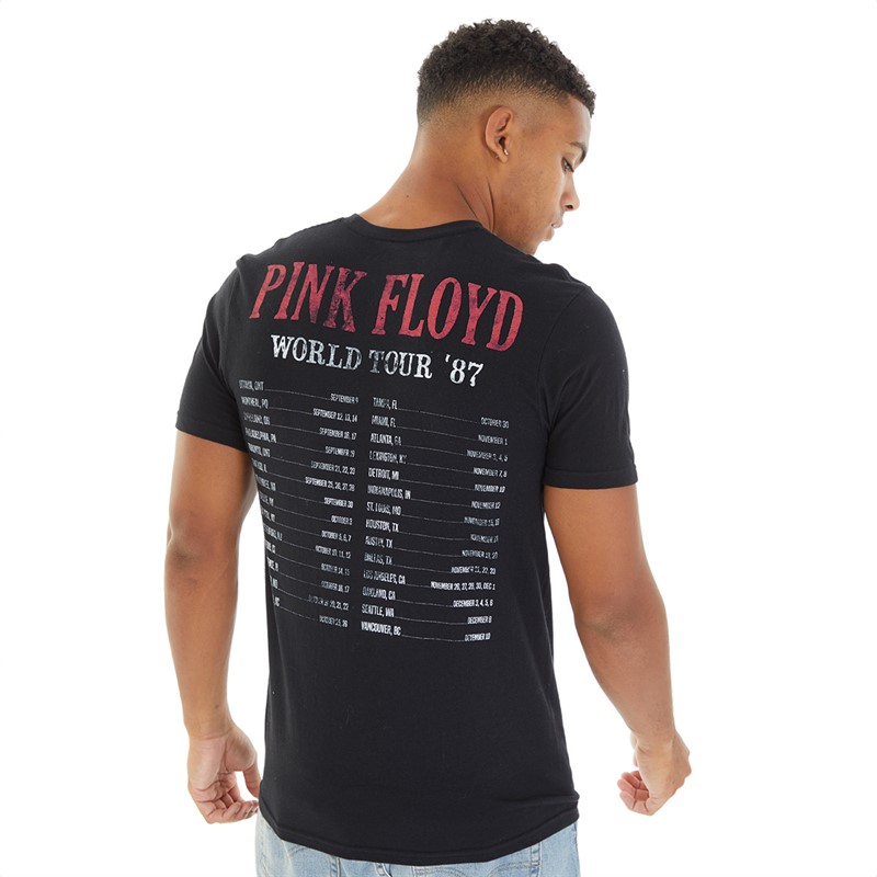 Pink Floyd Mens World Tour T shirt Black