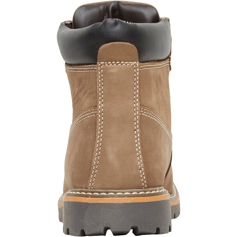 brown track sole boots