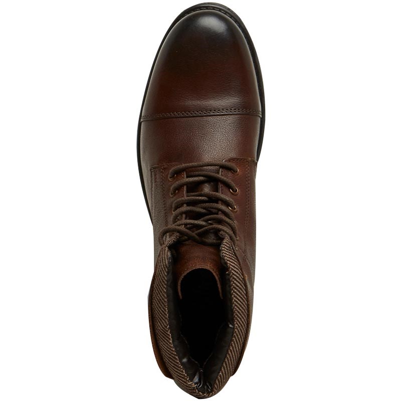 brown leather worker boots