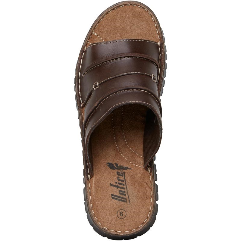 Buy Onfire Mens Leather Mules With Leather Socks Brown