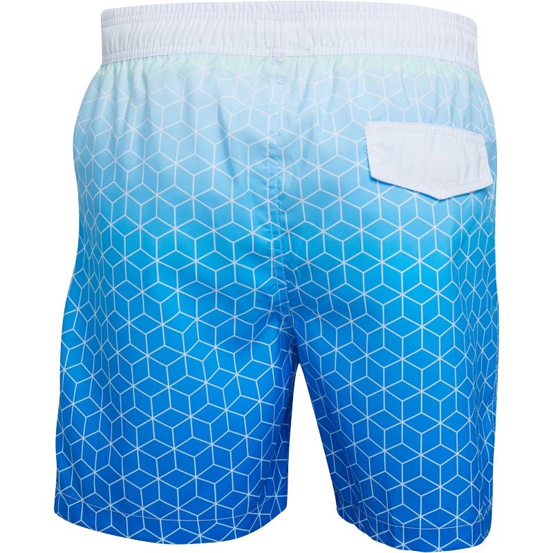 Buy Onfire Mens Gradient Print Swim Shorts Blue/White