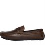 Onfire Mens Leather Driving Shoes Brown