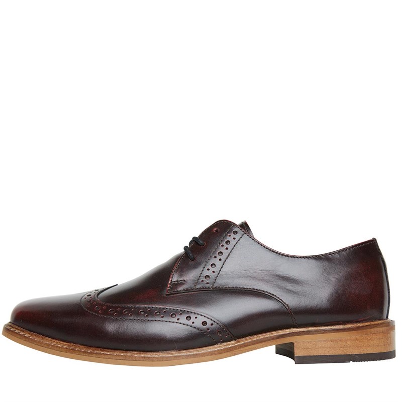burgundy brogue mens shoes