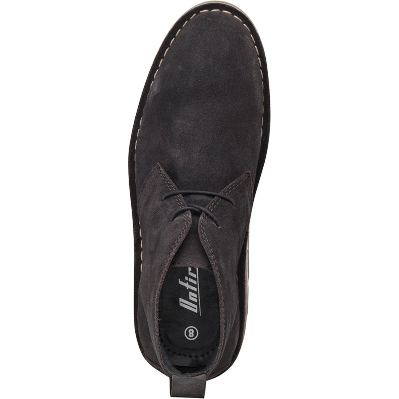 Buy Onfire Mens Suede Desert Boots Dark Grey
