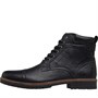 Onfire Herren Leder Worker Stiefel Schwarz