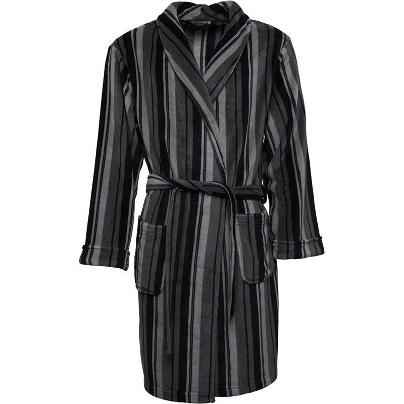 Buy Onfire Mens Stripe Robe Grey