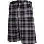 Onfire Mens Polished Fleece Check Pyjama Shorts Black Check
