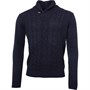 Onfire Mens Shawl Collar Cable Jumper Navy
