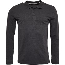 Onfire Mens Long Sleeve Pique Polo Charcoal