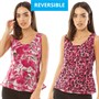 Onfire Womens Reversible Sleeveless Top Pink/Animal Print