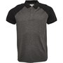 Onfire Mens Raglan Sleeve Polo Shirt Charcoal Marl/Black