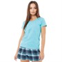 Onfire Pyjama Pyjama Set Femme Bleu Carreaux