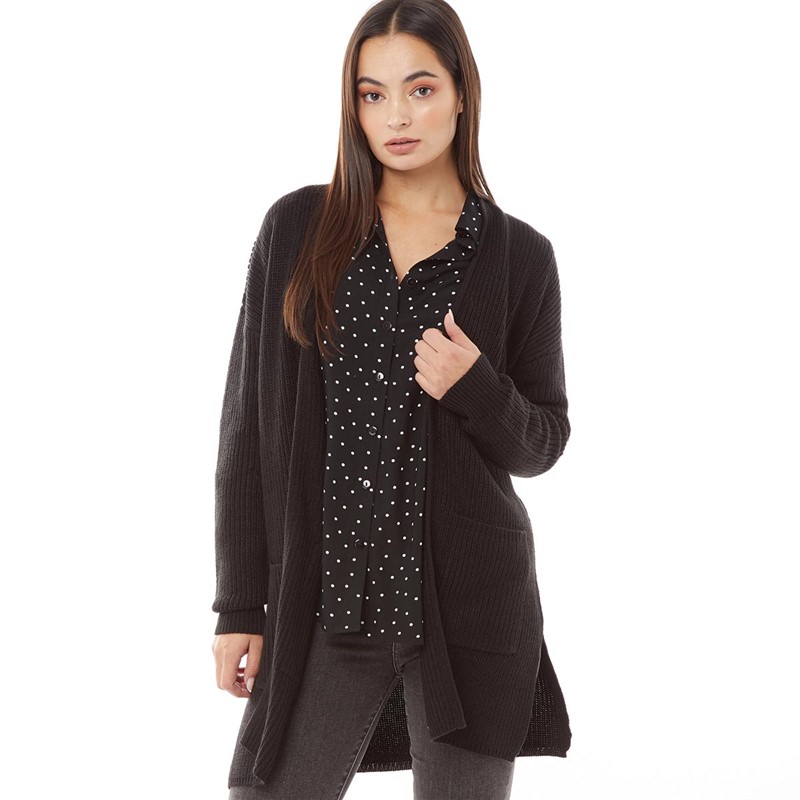 Mid length 2025 black cardigan