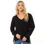Onfire Womens V Neck Jumper Black