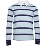 Onfire Mens Striped Rugby Shirt French Navy/Blue
